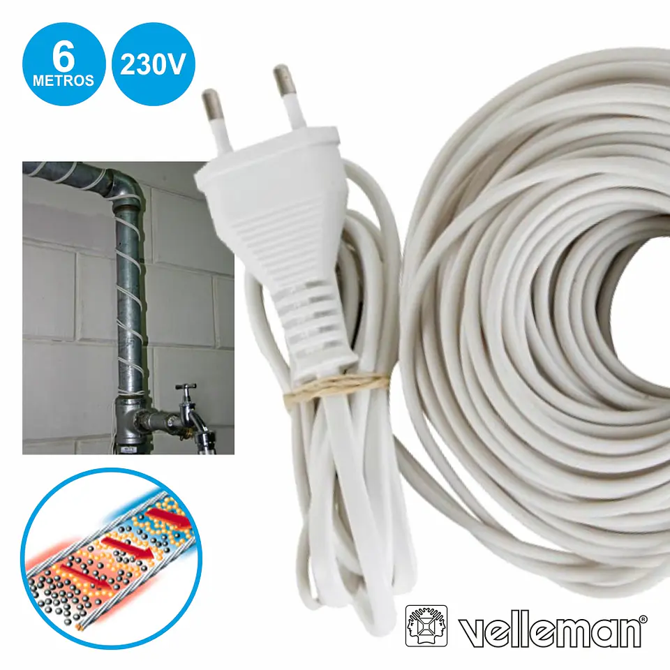 CABO DE AQUECIMENTO ANTI-CONGELAMENTO P/ TUBOS 230V 6M 1