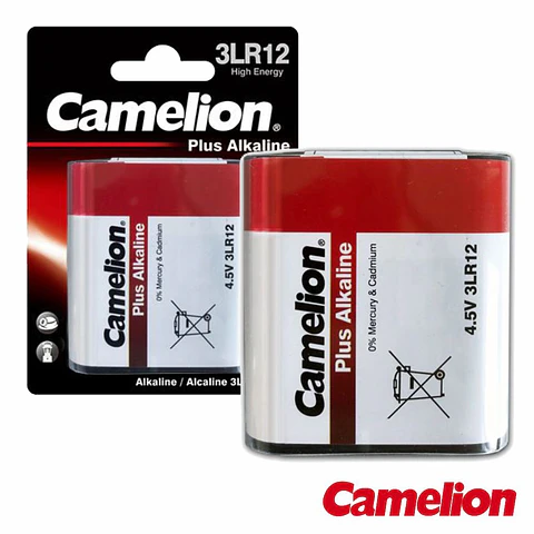 PILHA ALCALINA 3LR12 FLAT 4.5V 5900MA BLISTER CAMELION