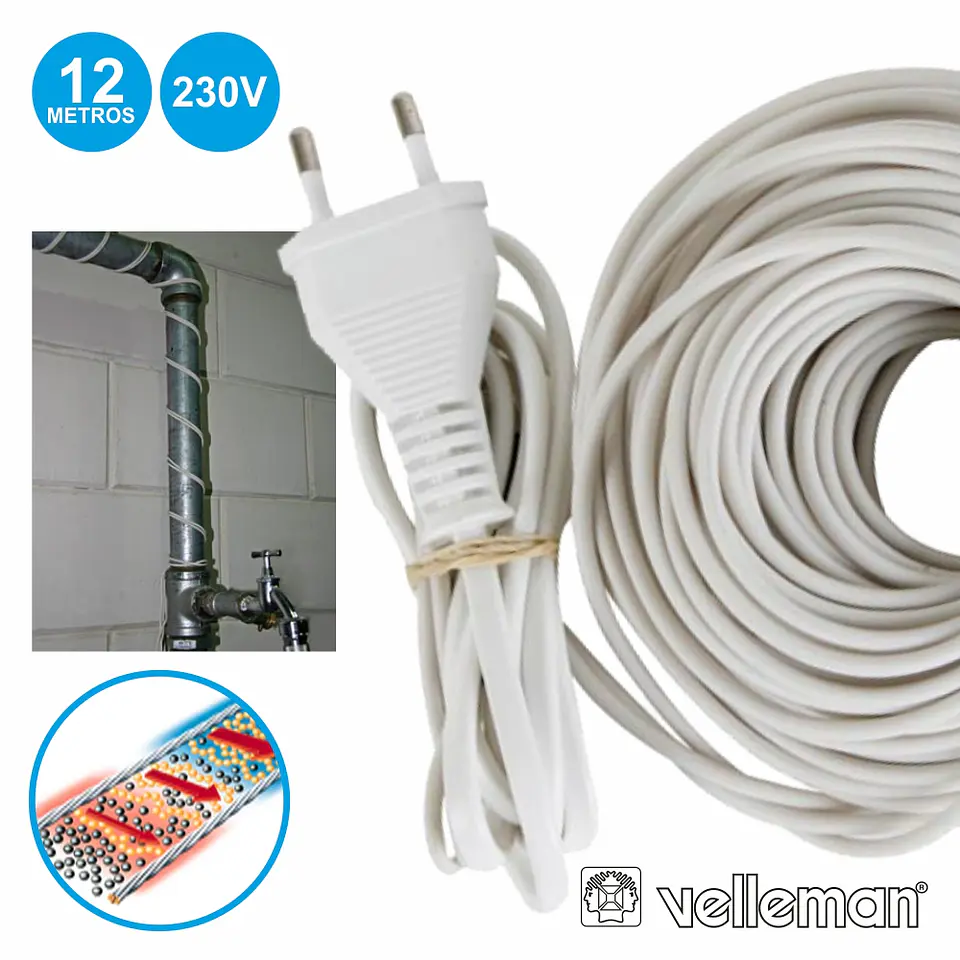 CABO DE AQUECIMENTO ANTI-CONGELAMENTO P/ TUBOS 230V 12M 1