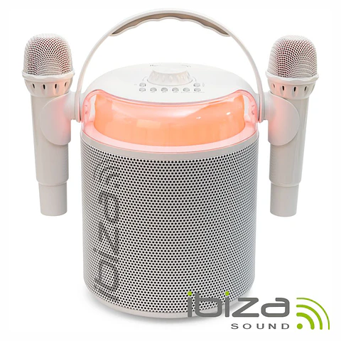 Coluna Portátil C/ 2x Micro S/ Fios 120W BT/AUX/USB/SD/COAX