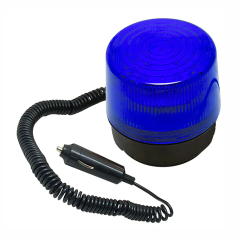 Sinalizador LED Intermitente Azul 12V Ficha Isqueiro
