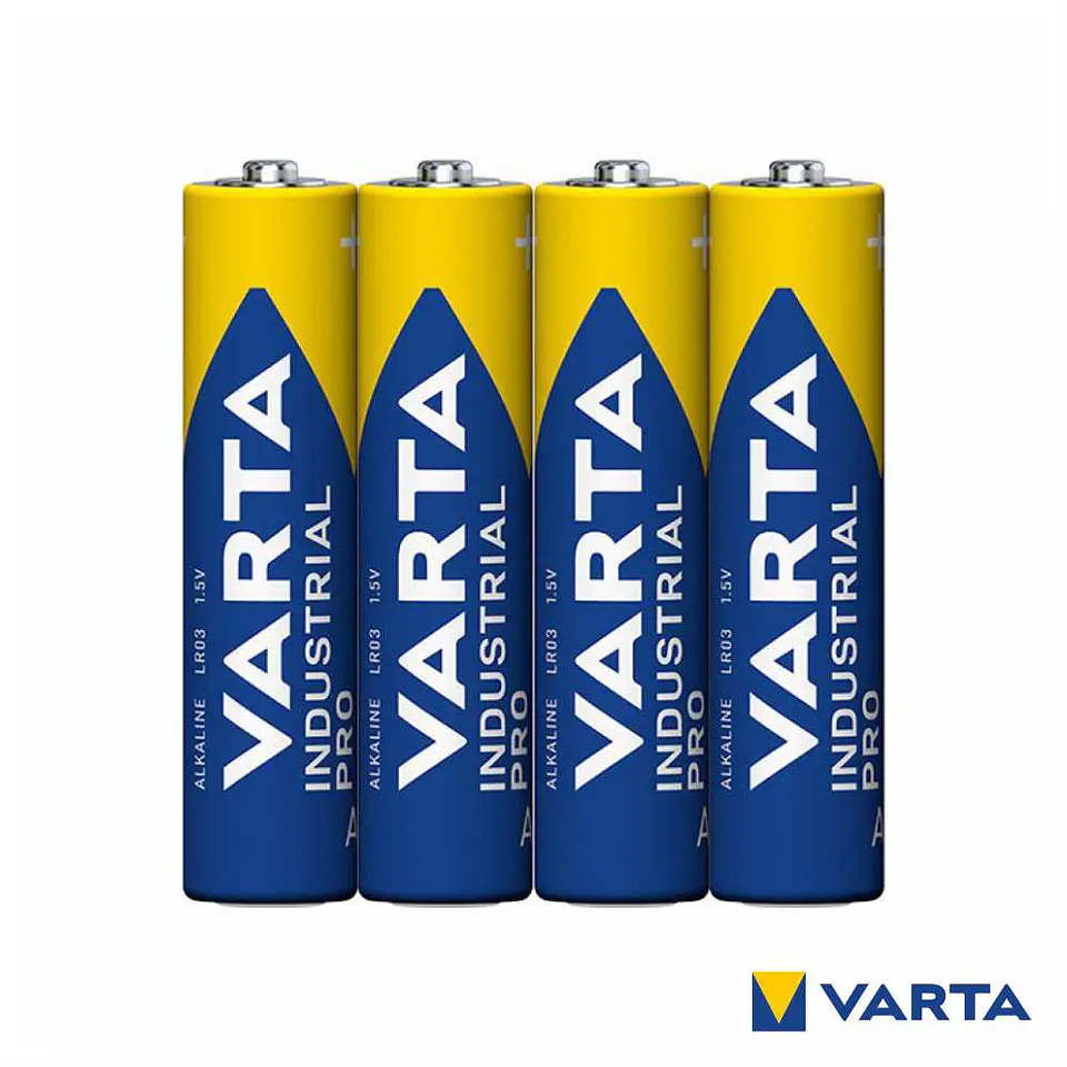 Pilha Alcalina LR03/AAA 1.5V 4x Industrial VARTA 1