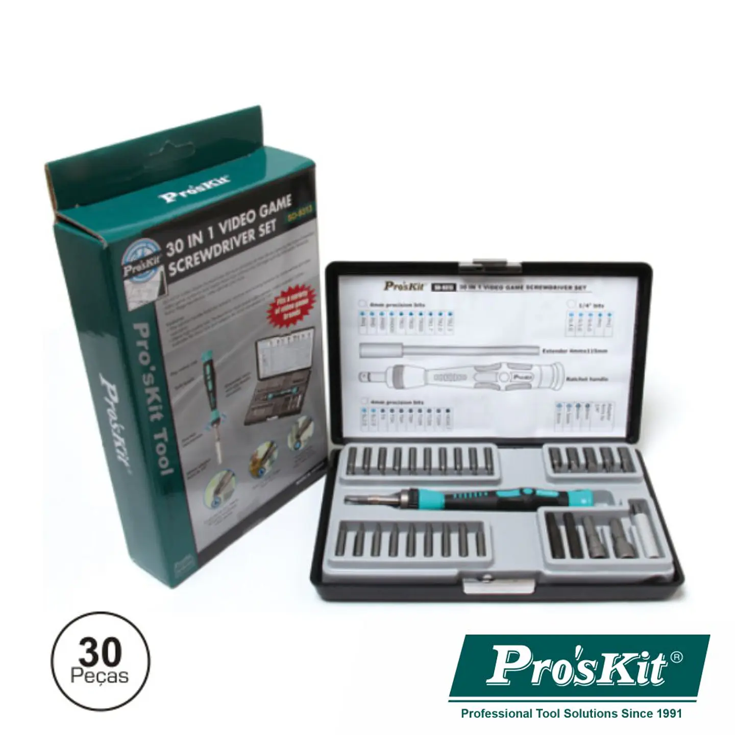 CONJUNTO DE CHAVE C/ 27 BITS E EXTENSOR PROSKIT 1