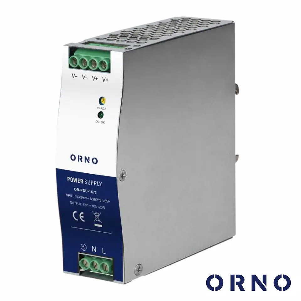 Fonte De Alimentação 12VDC 10A 120W DIN ORNO 1