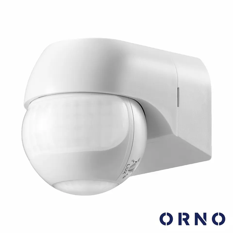 Mini Detetor De Movimento PIR 800W 180º IP44 Branco ORNO 1