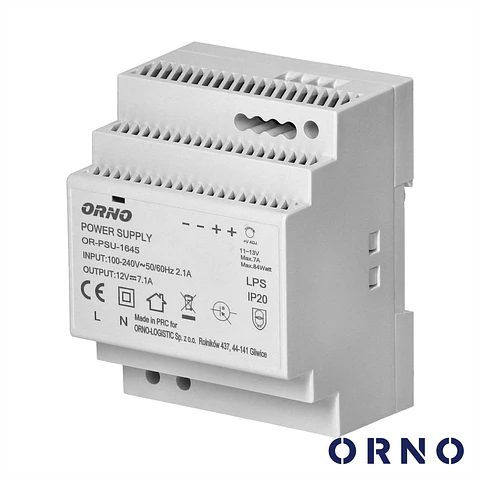 Fonte De Alimentação 12VDC 7A 84W DIN ORNO