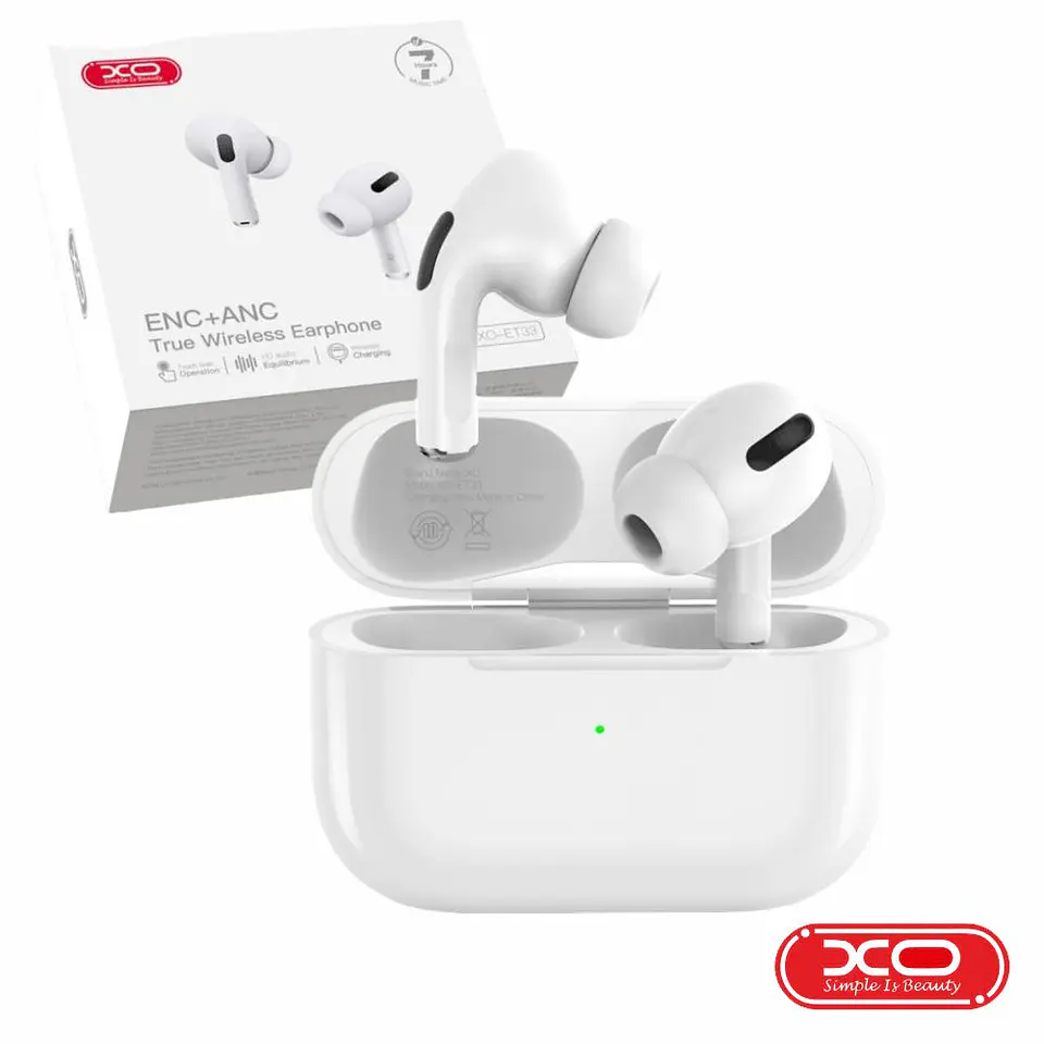 Auriculares Earbuds TWS ANC+ENC Bluetooth 5.3 Branco XO 1