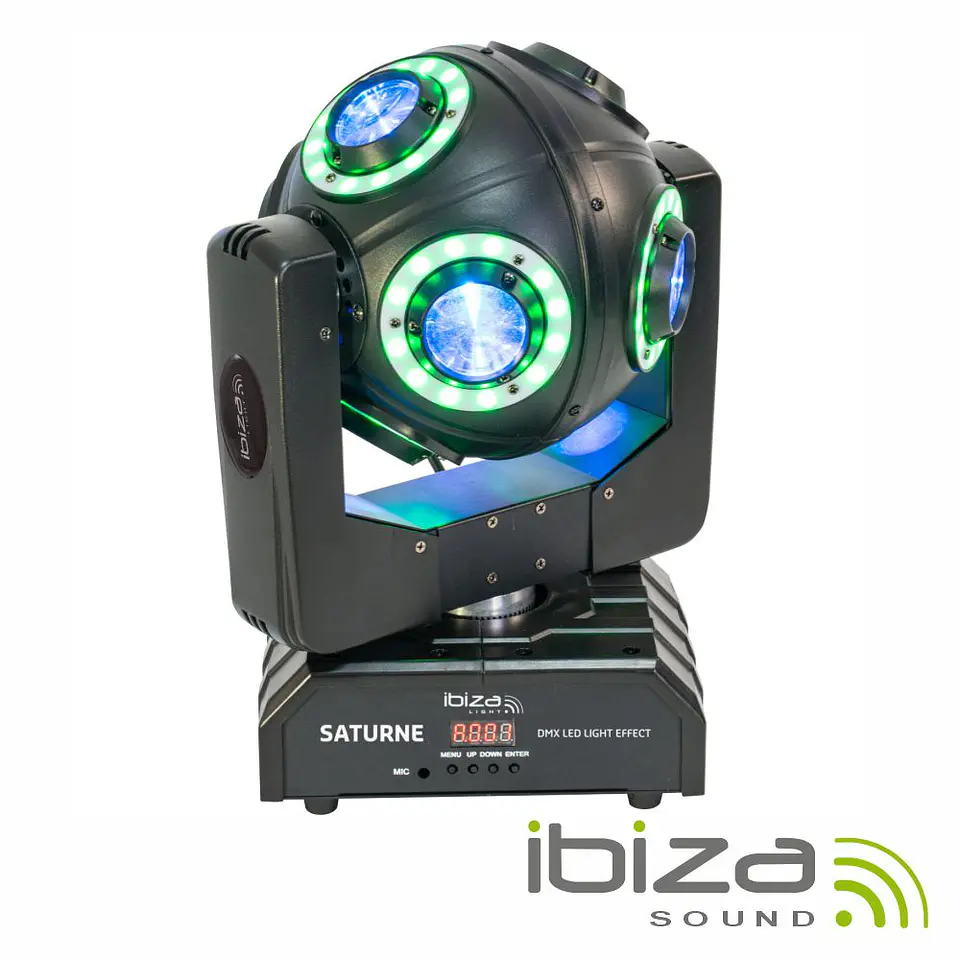 Moving Head 4em1 8 Anéis LED E 8 LEDS 10W RGBW DMX IBIZA 1