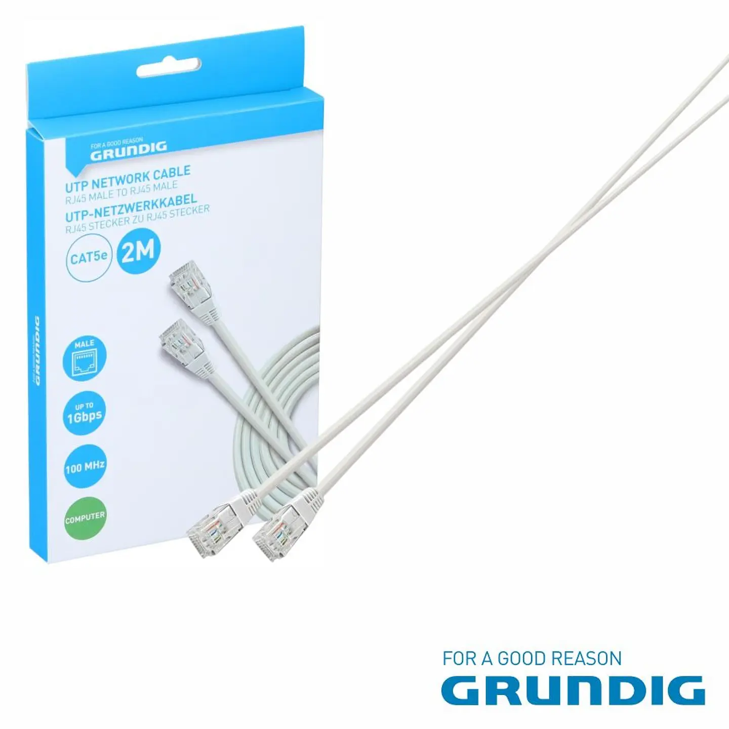 Cabo UTP CAT5E 2m Branco GRUNDIG 1