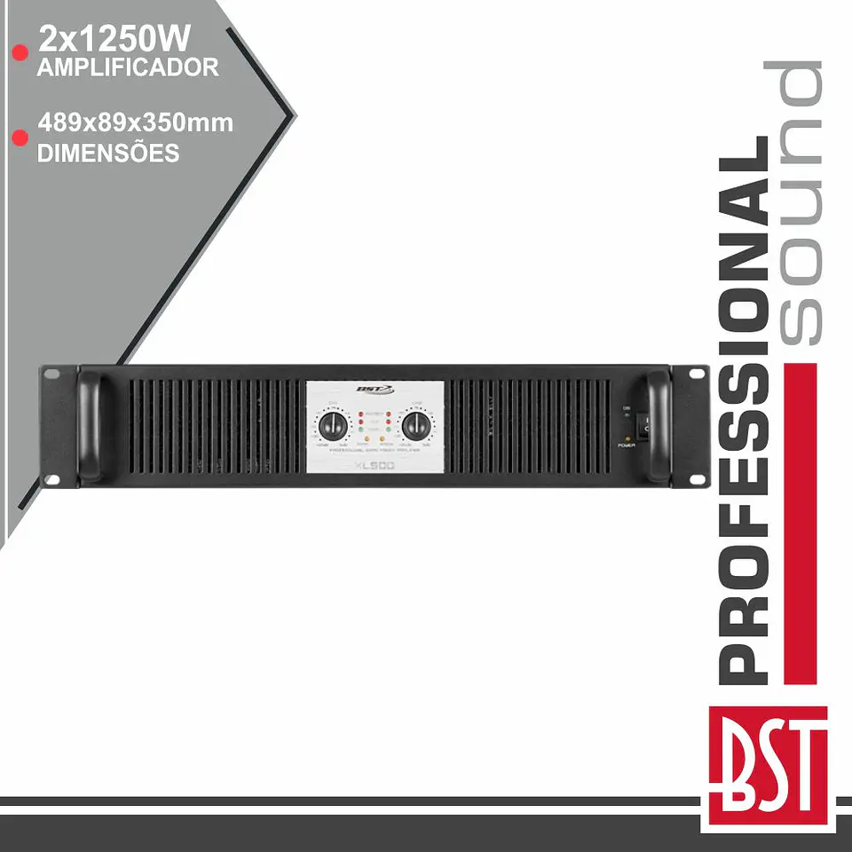 AMPLIFICADOR ÁUDIO PRO 2X1250W SMPS 2/4/8 OHMS BST 1