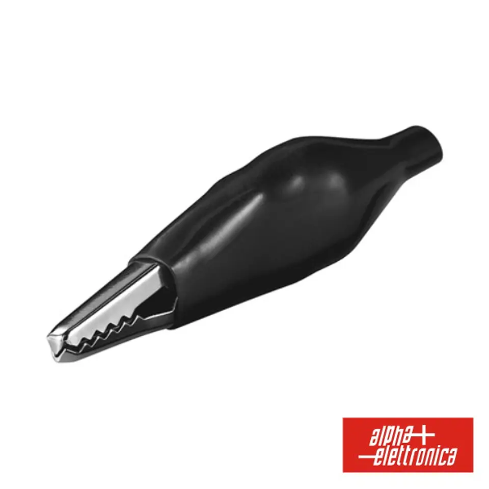 PINÇA CROCODILO 54MM ISOLADA PRETA 1