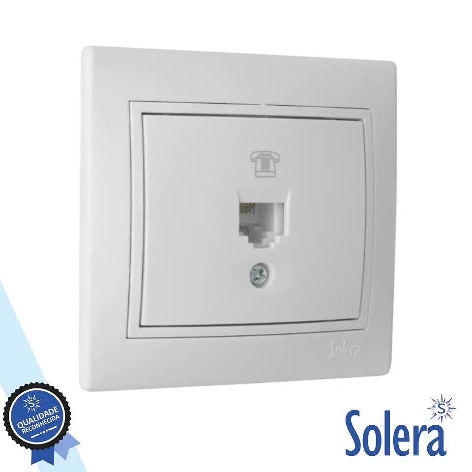 Tomada de Encastrar RJ11 c/ 1 Saída SOLERA 1