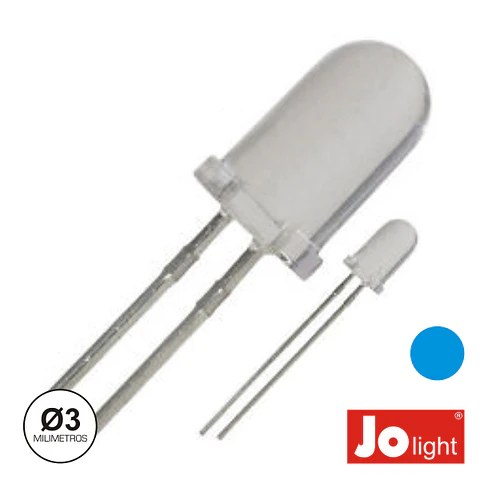 LED 3MM ALTO BRILHO AZUL JOLIGHT