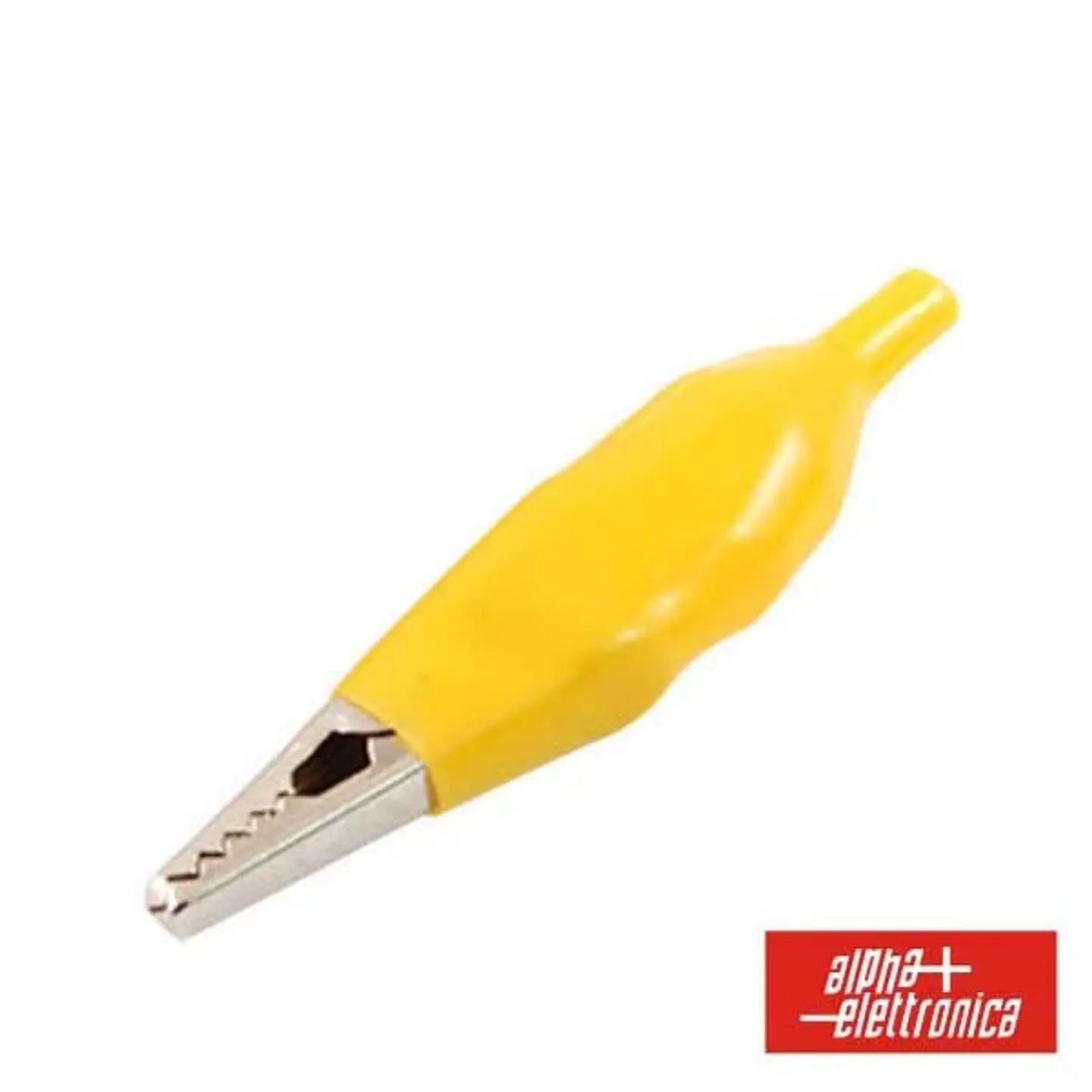 PINÇA CROCODILO 4MM ISOLADA AMARELA 1