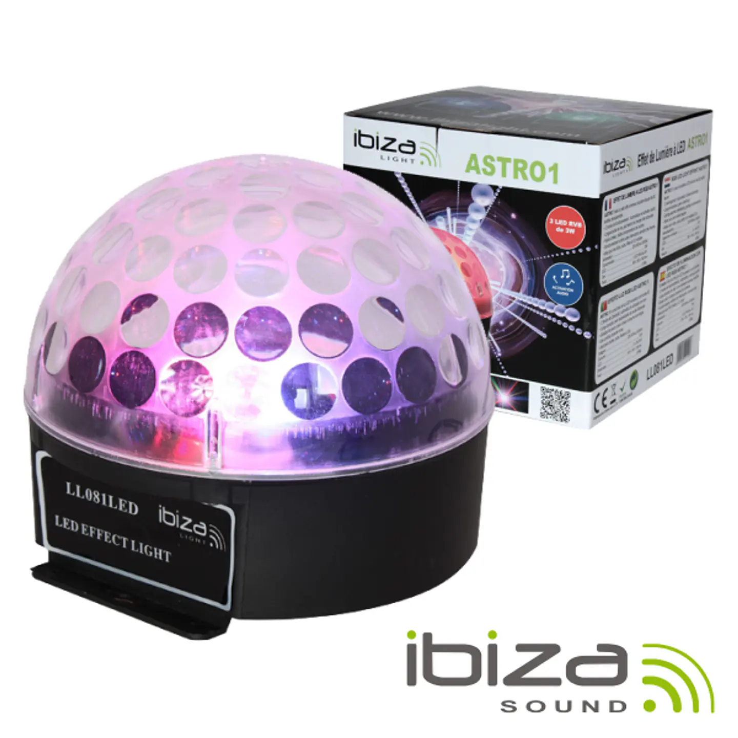 PROJETOR LUZ C/ 3 LEDS RGB 3W MIC IBIZA 1