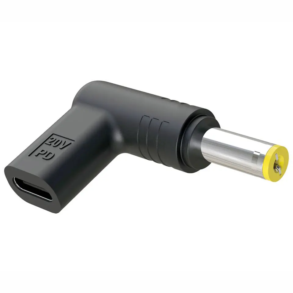 Ficha Adaptadora USB-C Fêmea / Ficha DC 1.7x5.5mm Macho 1