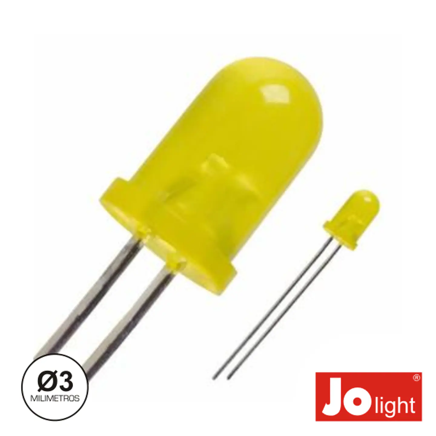 LED 3MM AMARELO DIFUSO INTERMITENTE JOLIGHT 1