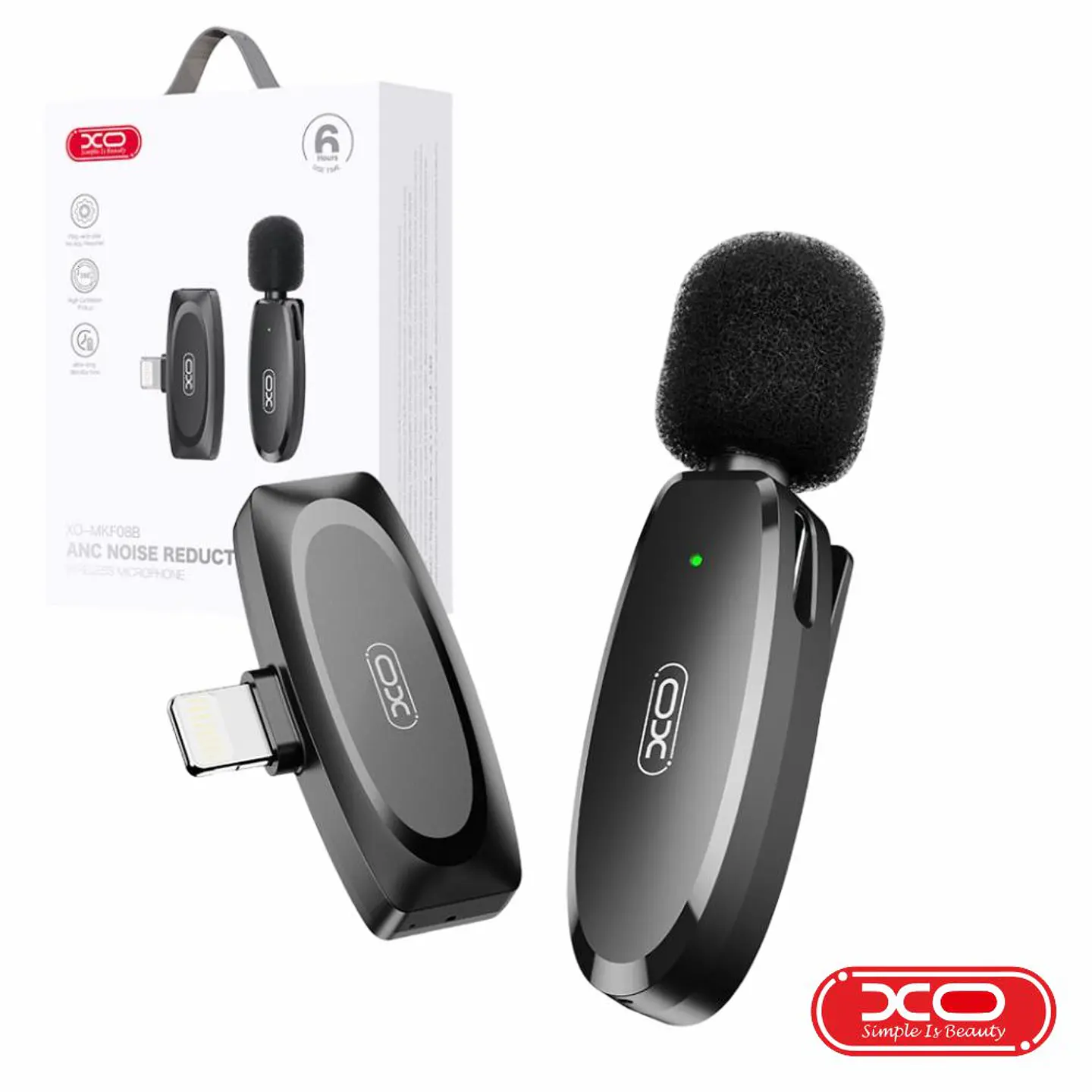 Microfone Lapela S/ fios C/ Receptor Lightning XO 1