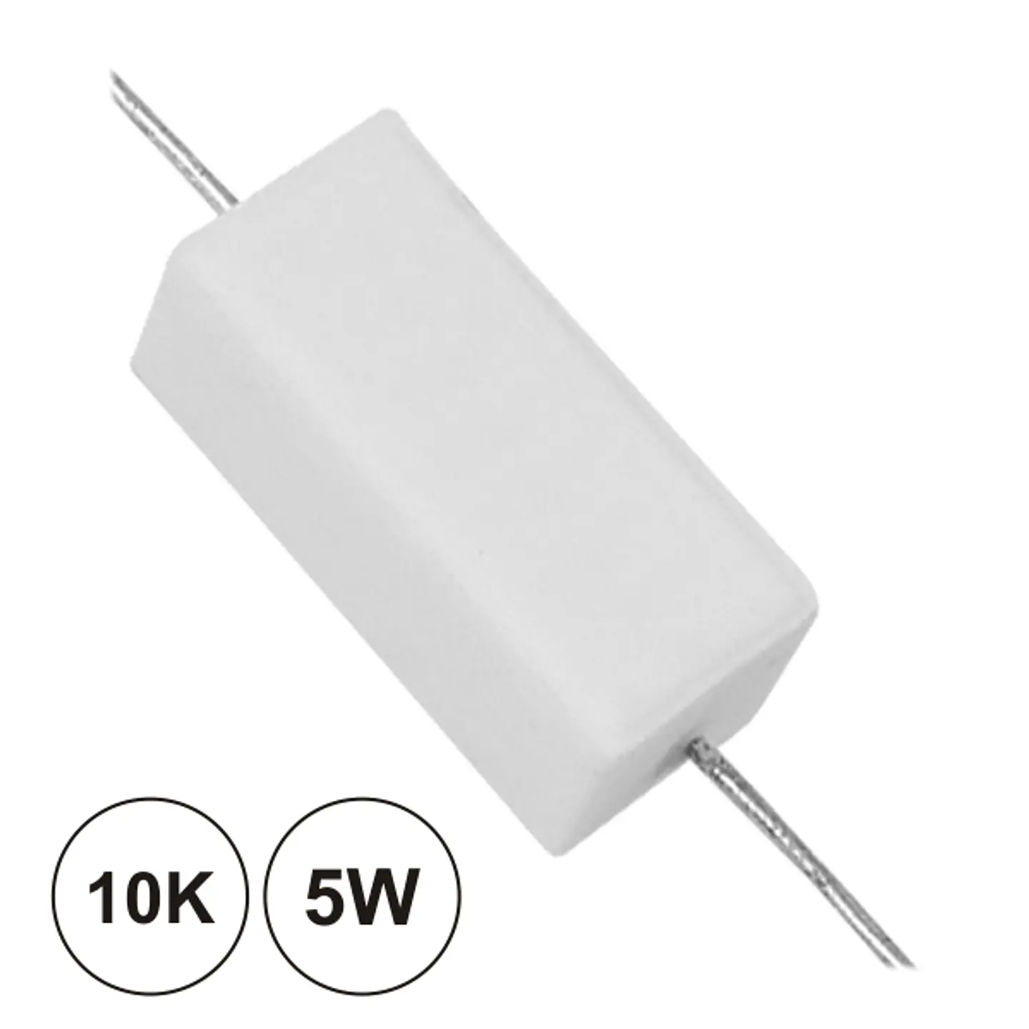 RESISTÊNCIA BOBINADA 10K 5W 1