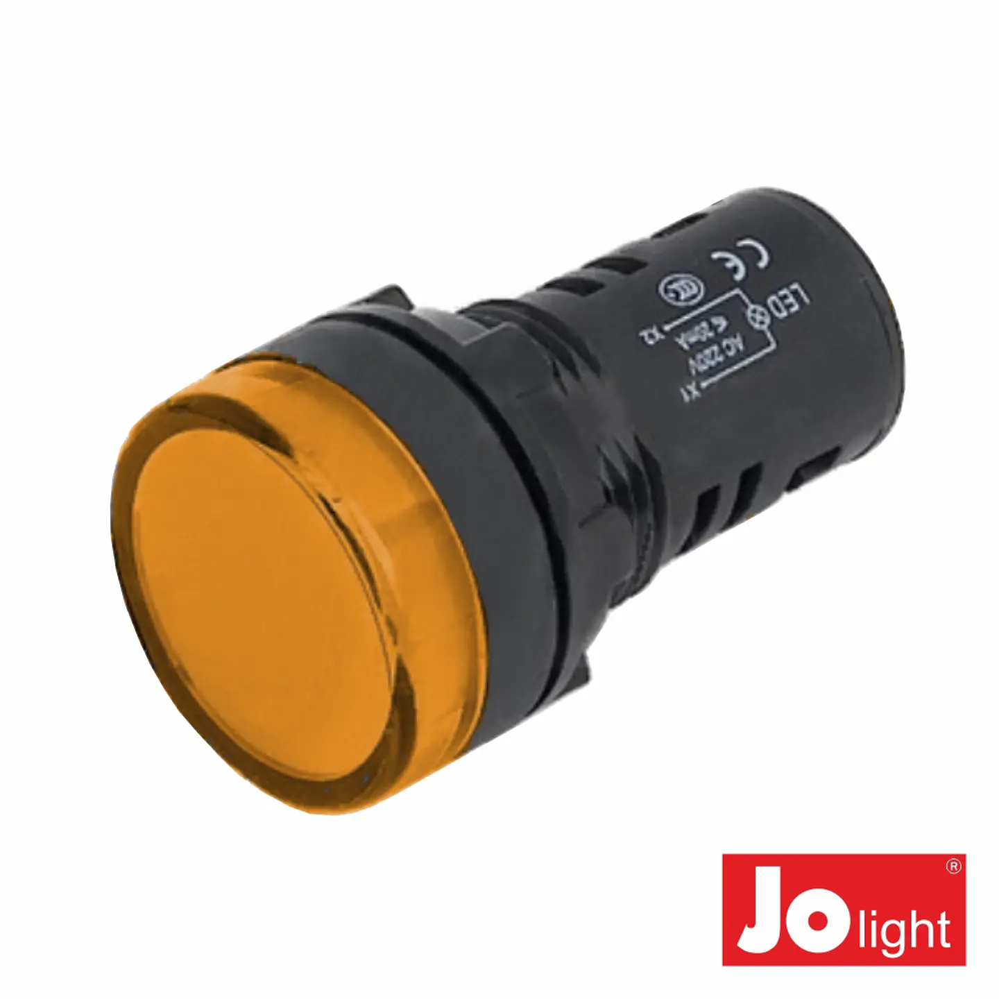LUZ PILOTO REDONDO DE PAINEL 19.5MM 230V AMARELO JOLIGHT 1