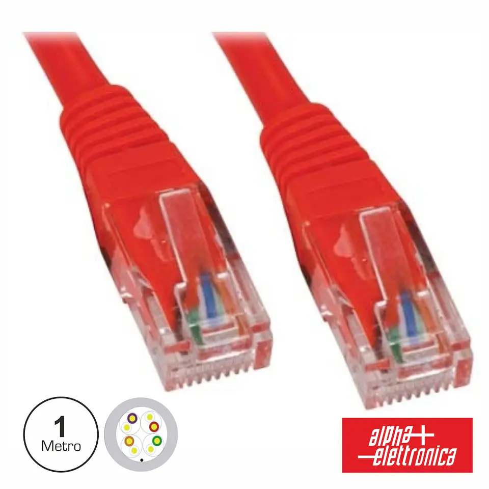 CABO UTP CAT5E VERMELHO 1M 1