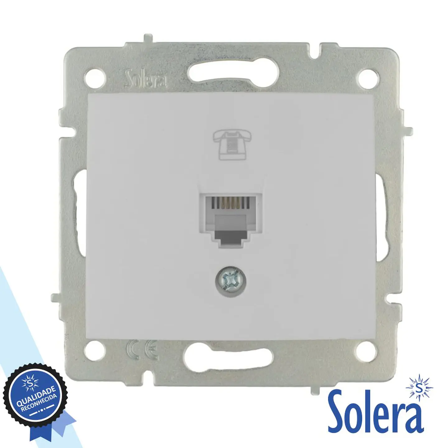 Tomada de Encastrar RJ11 C/ 1 Saída Sem Moldura SOLERA 1