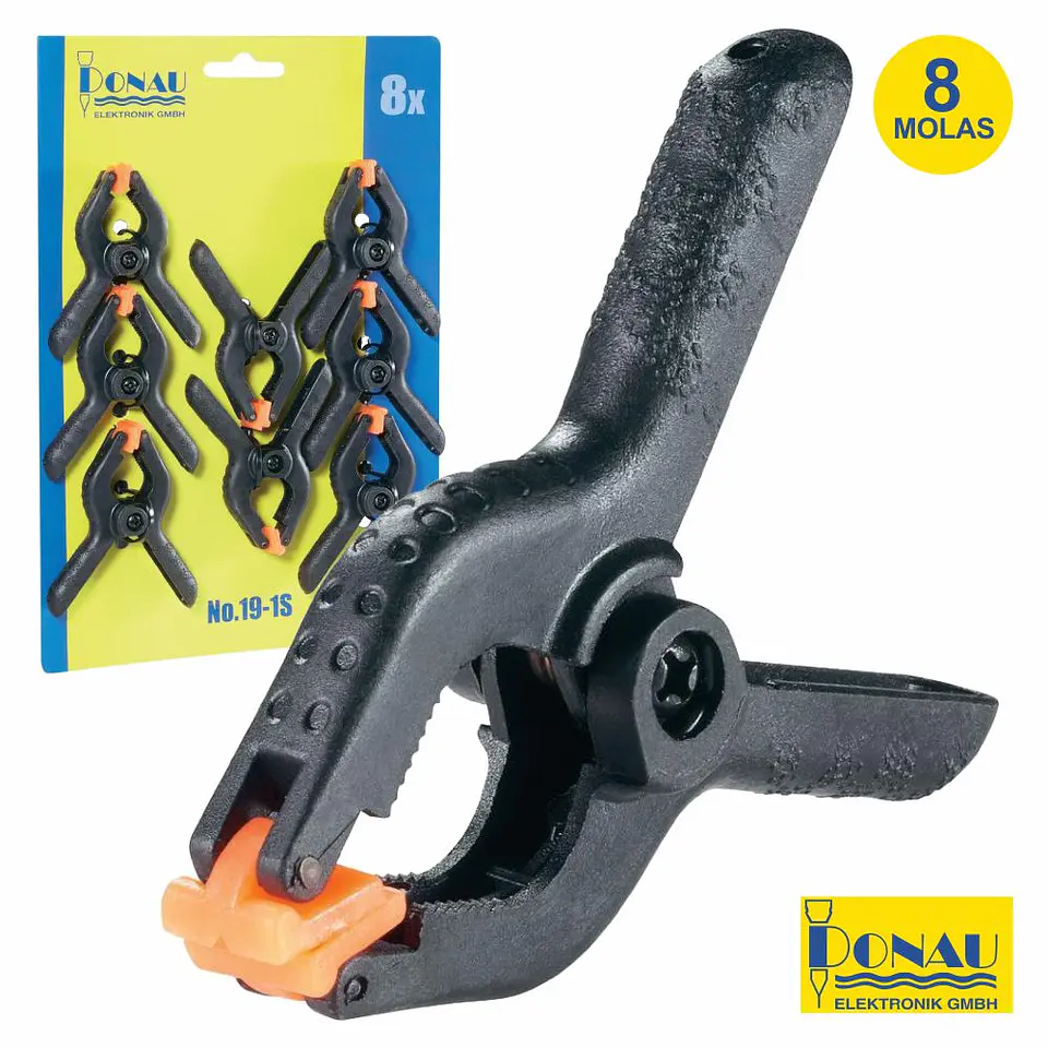 CONJUNTO 8 MOLAS APERTO NYLON E FIBRA VIDRO ATÉ 23MM DONAU 1