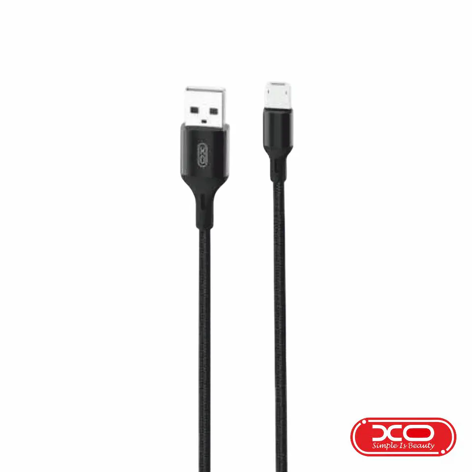 Cabo USB-A 2.0 Macho / Micro USB Macho 2.1A 2m Preto XO 1