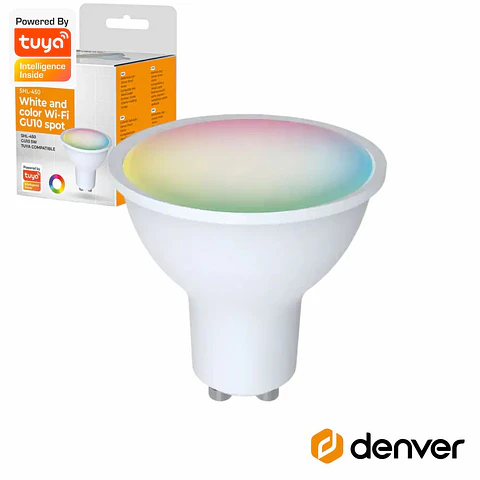 Lâmpada GU10 5W 230V LED RGB WiFi 300lm DENVER