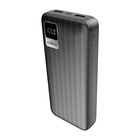 Powerbank 20000mAh 10W USB-A/USB-C Preto MAXLIFE
