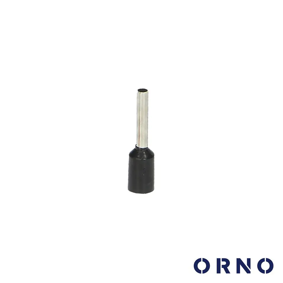 Terminal Ponteira Isolado 0.7mm 100x Preto ORNO 1