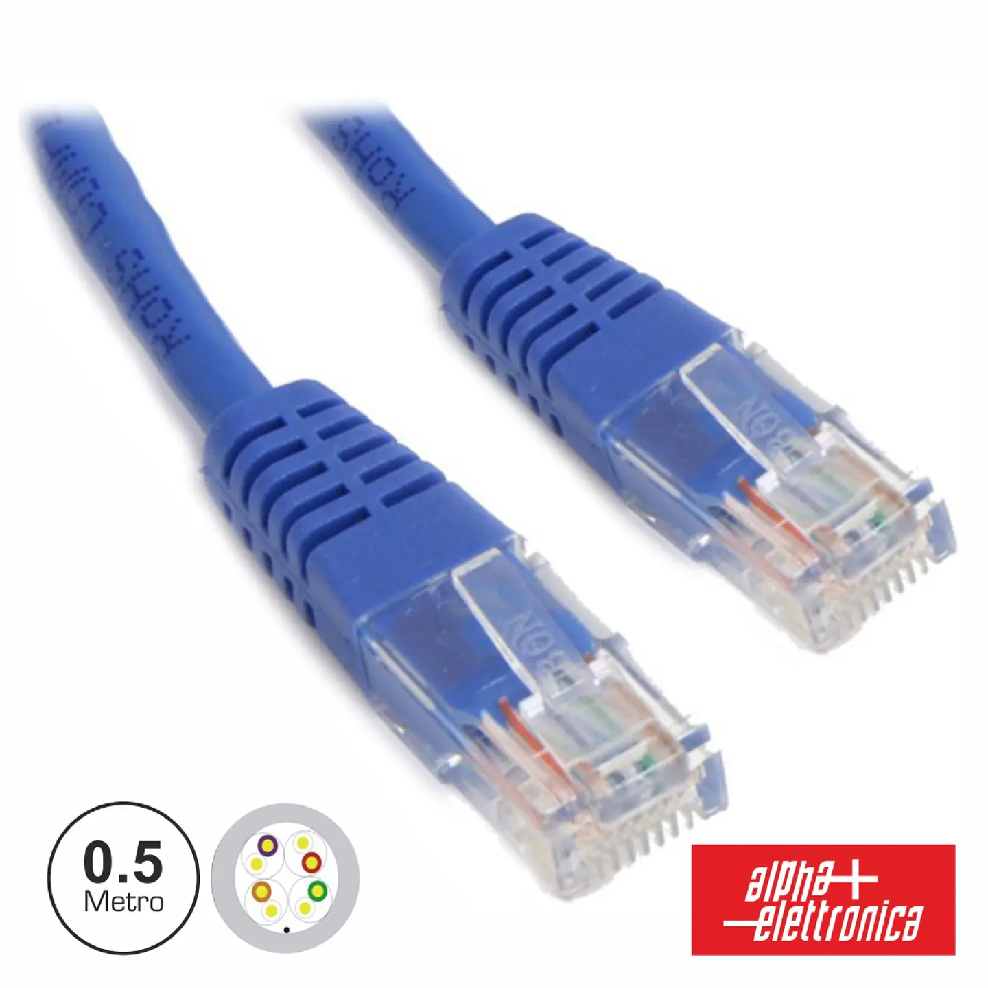 CABO UTP CAT5E AZUL 0.5M 1
