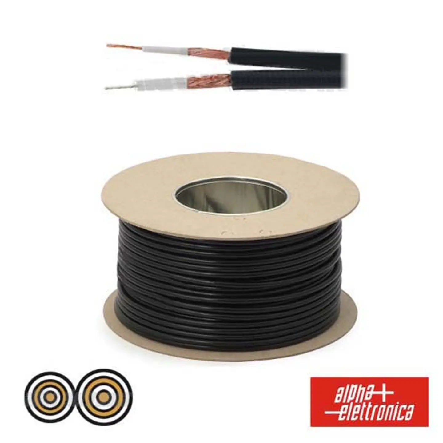 CABO AUDIO/VÍDEO 2 COND+2 MALHA 1x0.25 1x0.125 °4+°4.5 PRETO 1