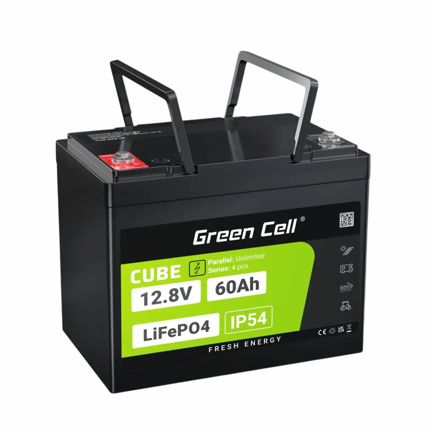 Bateria de Lítio LiFePO4 60A 12.8V GREEN CELL 1