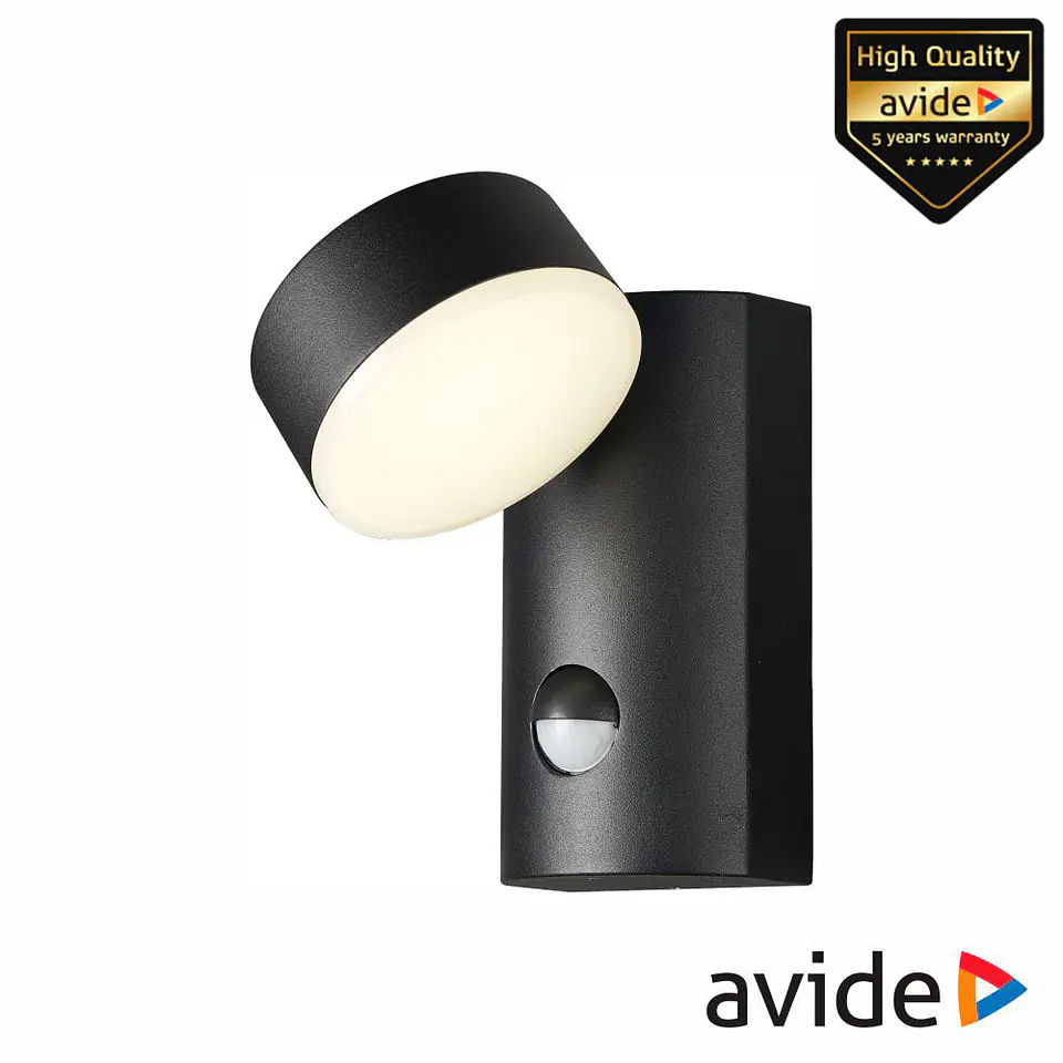 Candeeiro Parede LED 12W C/ Sensor 4000K 428lm IP54 AVIDE 1