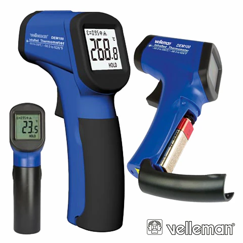 TERMÓMETRO IR DIGITAL C/ LASER VELLEMAN