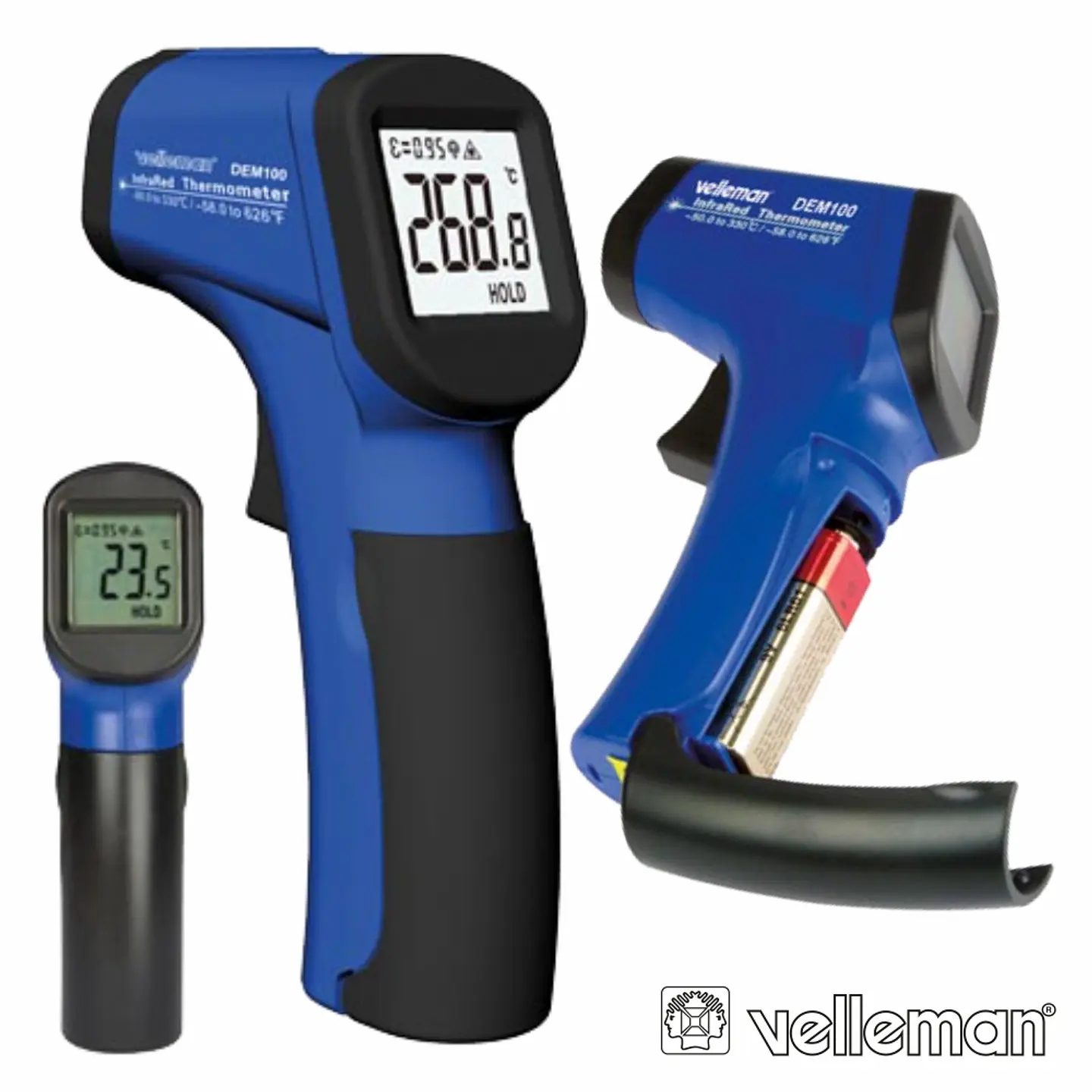 TERMÓMETRO IR DIGITAL C/ LASER VELLEMAN 1