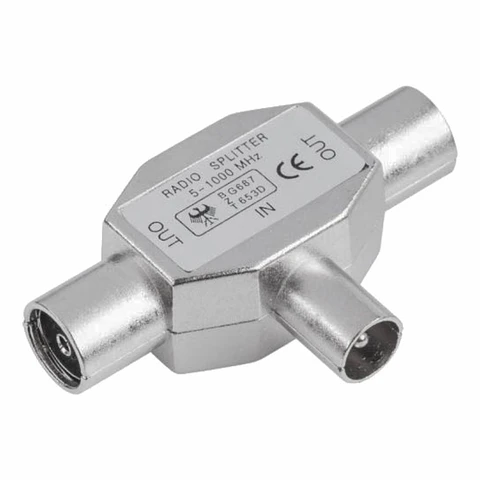 FICHA COAXIAL TRIPLA 2 MACHOS / 1 FÊMEA