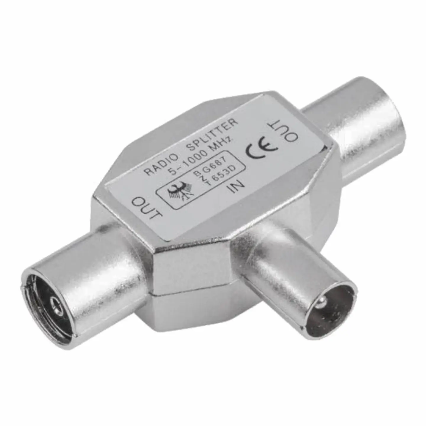 FICHA COAXIAL TRIPLA 2 MACHOS / 1 FÊMEA 1