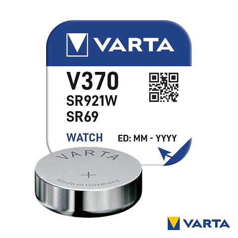 Pilha Óxido Prata Botão V370/SR921SW/SR69 1.55V VARTA