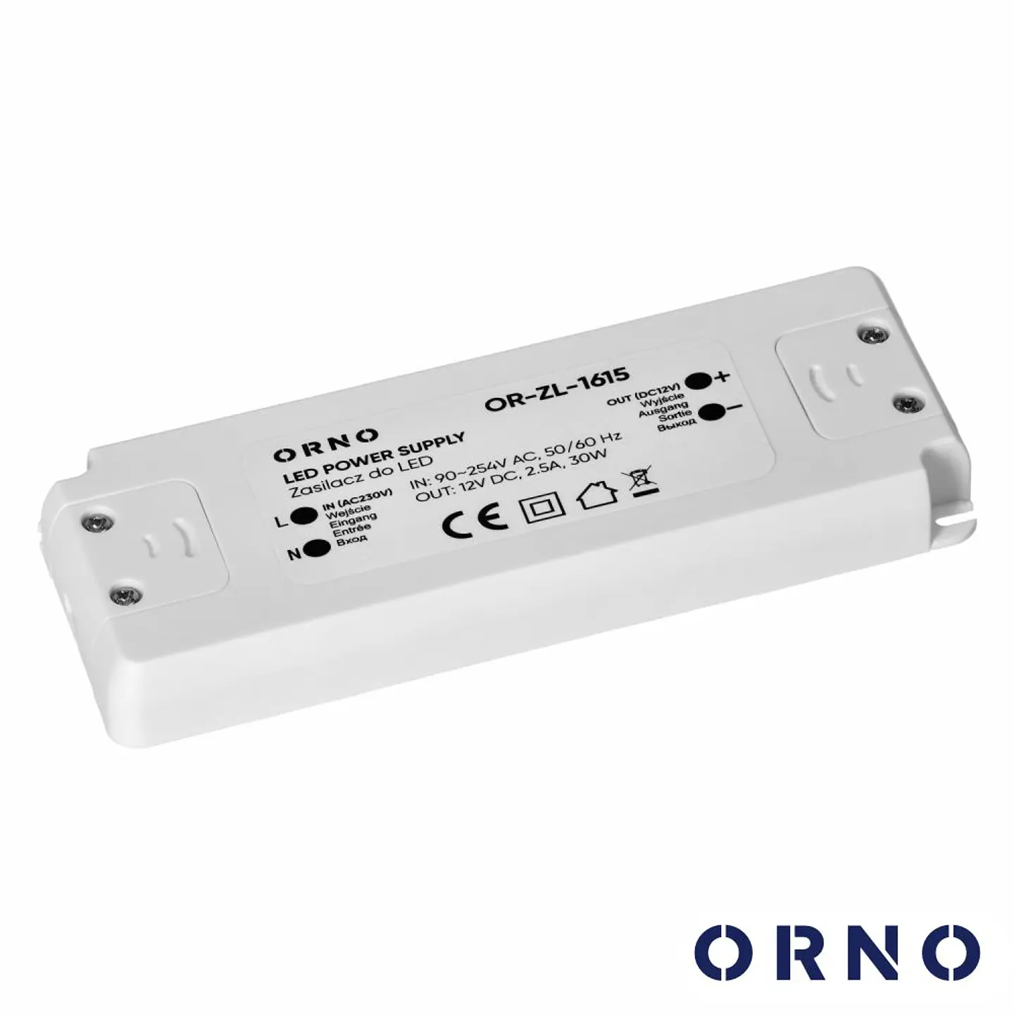 Fonte De Alimentação Fixa 2.5A 30W 12V ORNO 1