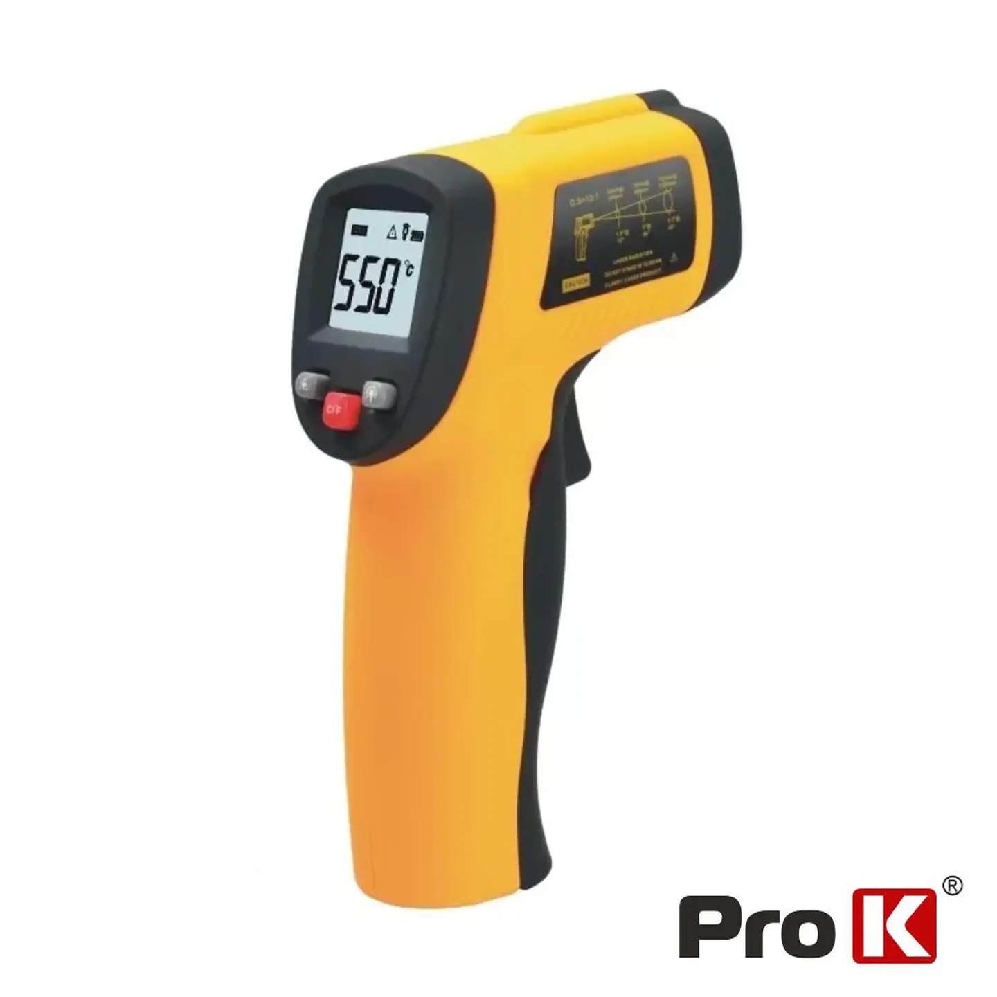 Termómetro IR Digital C/ Laser -50ºC a 550ºC Industrial PROK 1
