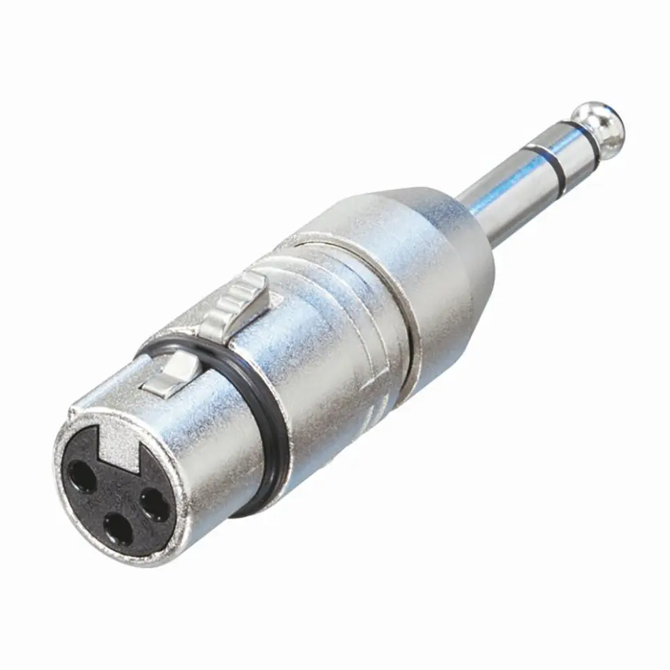 Ficha Adaptadora XLR 3p Fêmea / Jack 6.35mm Macho St NEUTRIK 1
