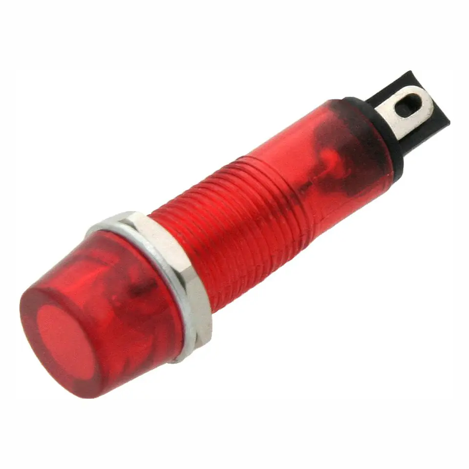 Luz Piloto Redondo Vermelho 9mm 230V 1