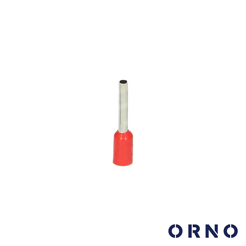 Terminal Ponteira Isolado 1mm 100x Vermelho ORNO