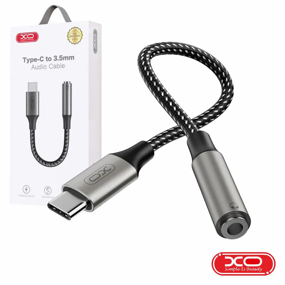 Adaptador USB-C Macho P/ Jack 3.5mm Fêmea XO 1