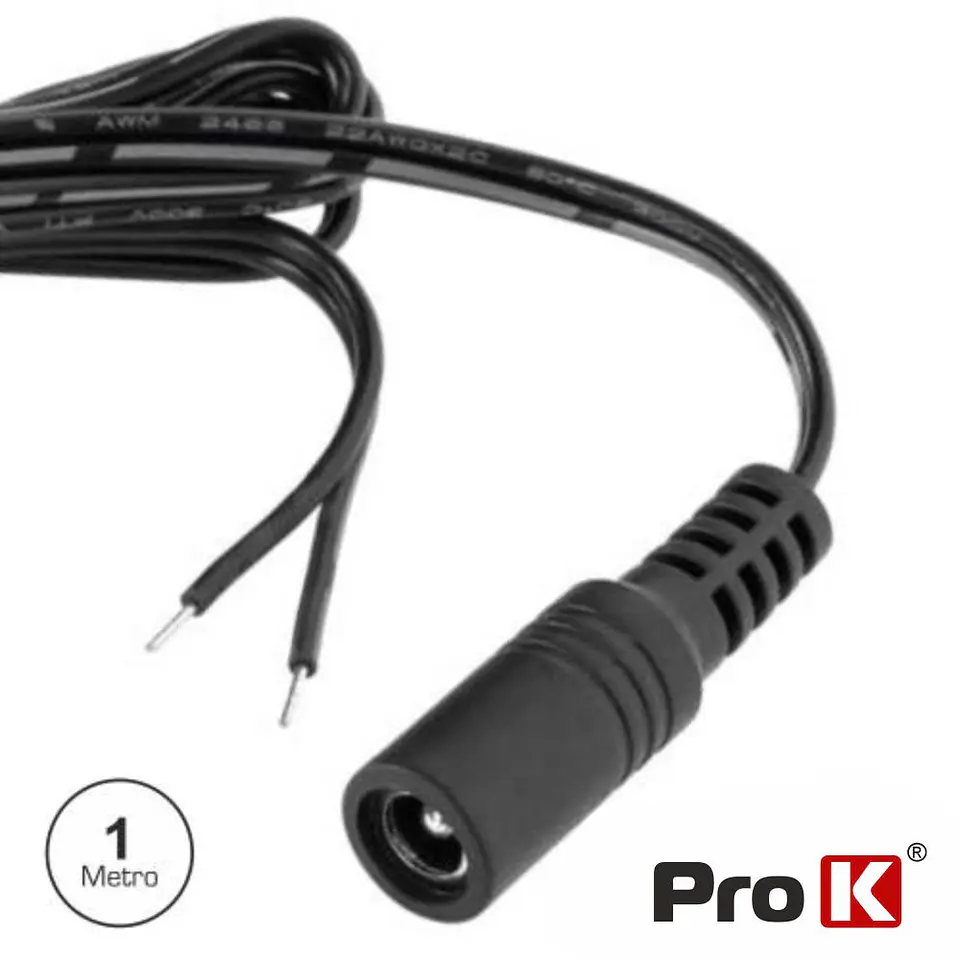 CABO ALIMENTAÇÃO DC MACHO 5.5X2.5MM 1M PROK 1