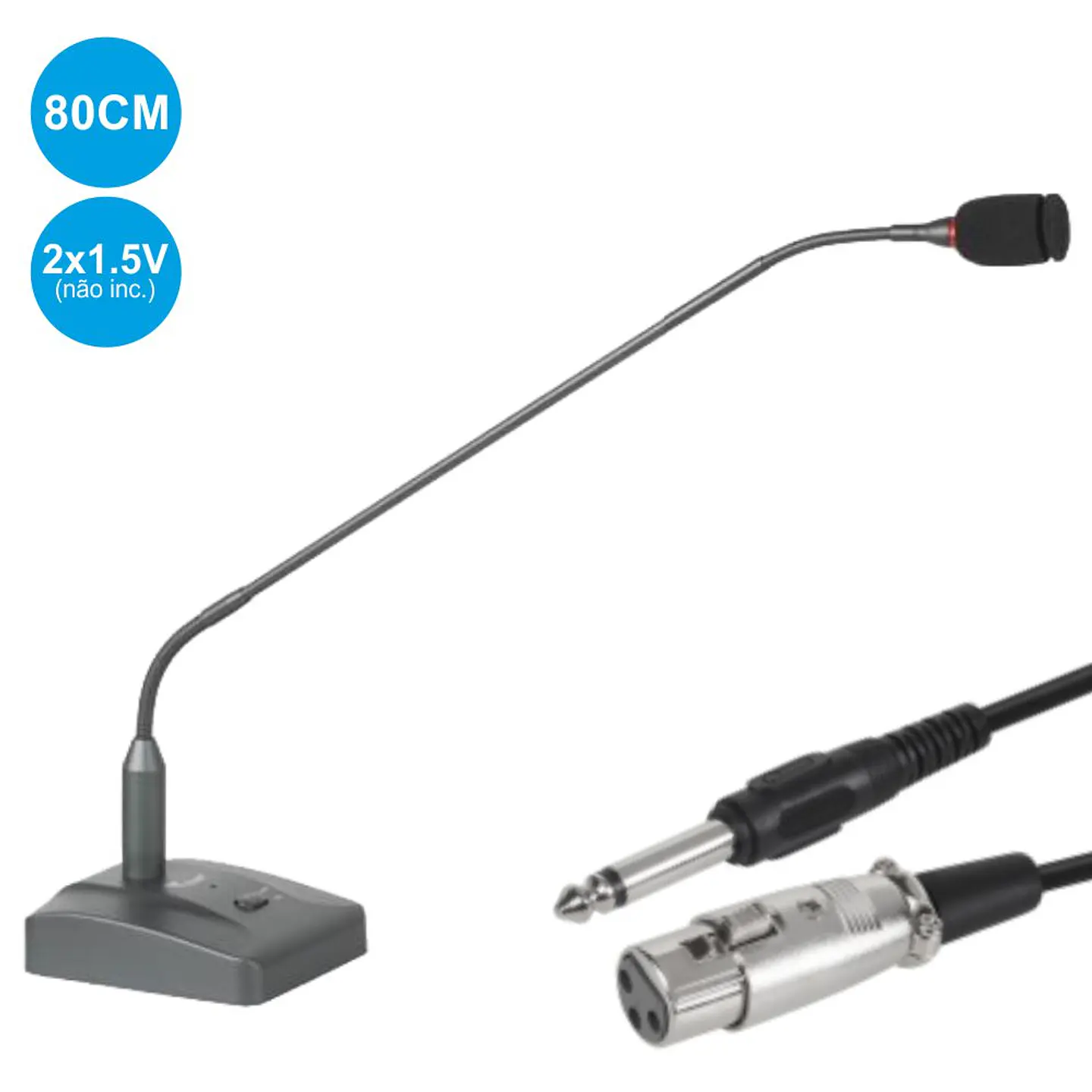 MICROFONE CONDENSADOR PESCOÇO CISNE BOTÃO 1