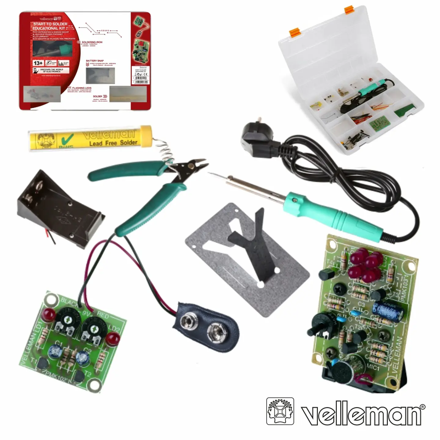 KIT INICIAÇÃO ELECTRÓNICA C/ SOLDADURA VELLEMAN 1