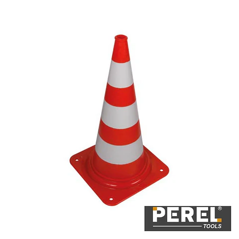 Cone De Sinalização Vermelho/Branco - 75 Cm - PEREL